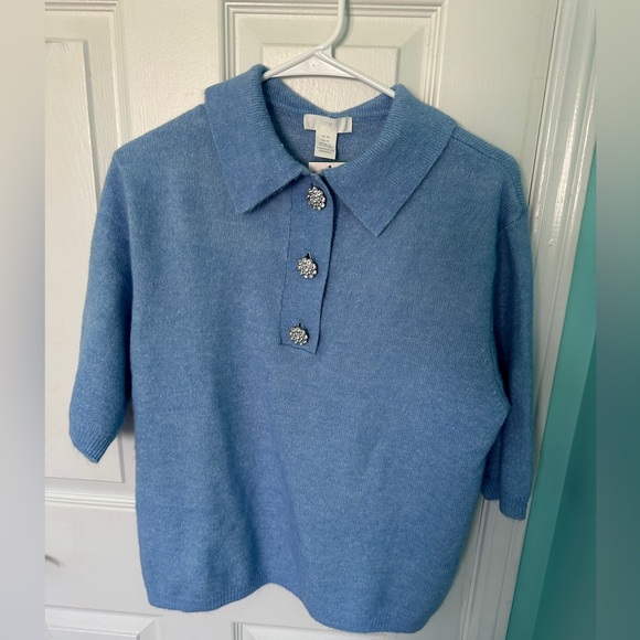 H&M Blue T-Shirt Size XS - Picture 1 of 4